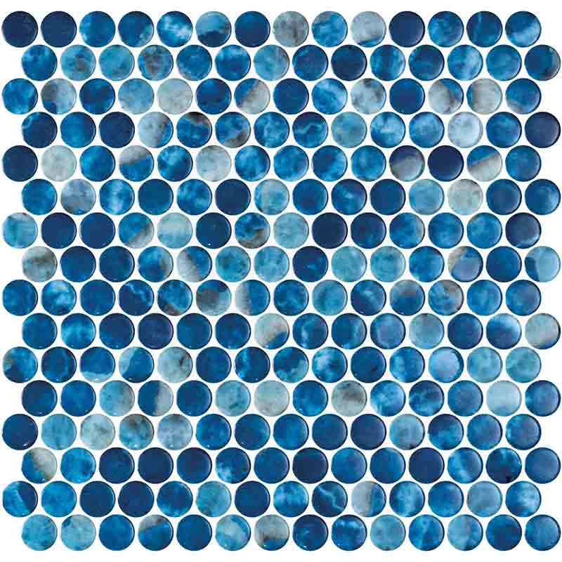 Onix Penny Saona Gloss Glass Mosaic Tile 287x284mm Sheet (19x19mm Chip Size)
