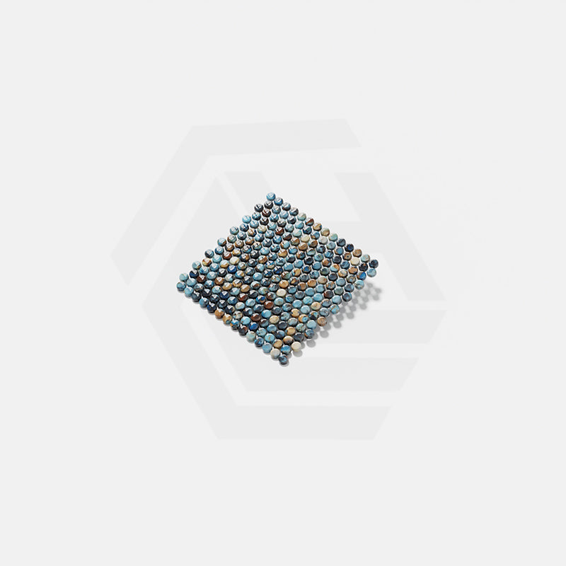 Onix Penny Print Gloss Glass Mosaic Tile 287x284mm Sheet (19x19mm Chip Size)