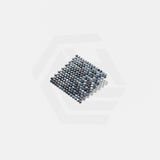 Onix Penny Arrecife Iridis Grey Gloss Glass Mosaic Tile 287x284mm Sheet (19x19mm Chip Size)