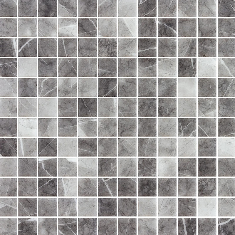 Onix Eco Stone Storm Matte Glass Mosaic Tile 310x310mm Sheet (25x25mm Chip Size)