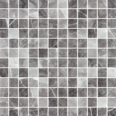 Onix Eco Stone Storm Matte Glass Mosaic Tile 310x310mm Sheet (25x25mm Chip Size)