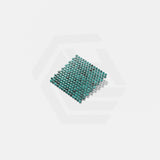 Onix Penny Arrecife Emerald Gloss Glass Mosaic Tile 287x284mm Sheet (19x19mm Chip Size)