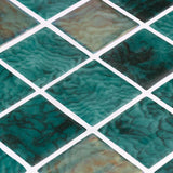 Onix Penta Arrecife Iridis Emerald Glass Mosaic Tile 310×310mm Sheet (50x50mm Chip Piece)