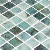 Onix Caribu Luminis Glass Gloss Mosaic Tile 310x467mm Sheet (25x25mm Chip Piece)