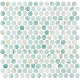 Onix Penny Delbin Iridis Gloss Glass Mosaic Tile 287x284mm Sheet (19x19mm Chip Size)