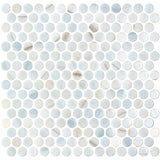 Onix Penny Zhoe Iridis Gloss Glass Mosaic Tile 287x284mm Sheet (19x19mm Chip Size)