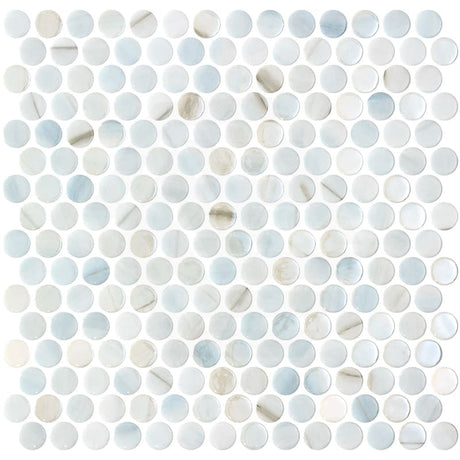 Onix Penny Zhoe Iridis Gloss Glass Mosaic Tile 287x284mm Sheet (19x19mm Chip Size)