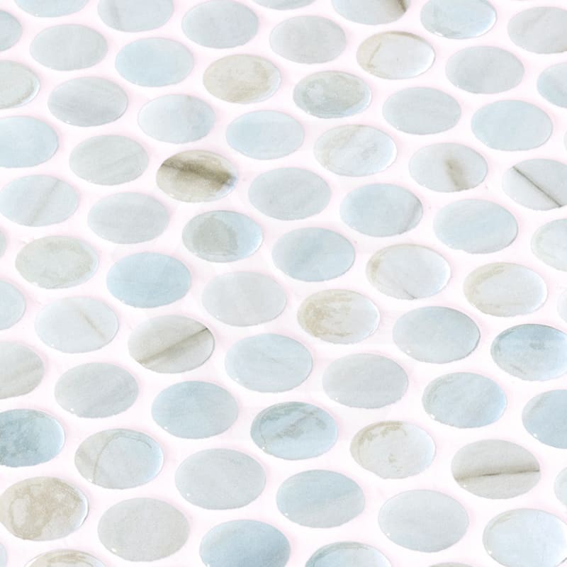 Onix Penny Zhoe Iridis Gloss Glass Mosaic Tile 287x284mm Sheet (19x19mm Chip Size)
