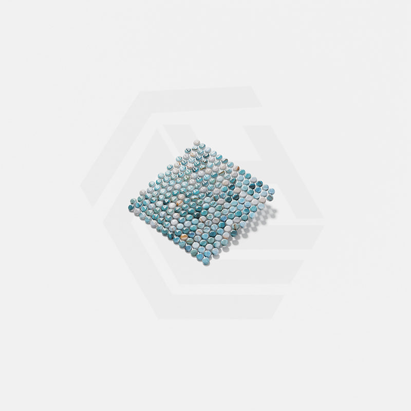 Onix Penny Zaira Iridis Gloss Glass Mosaic Tile 287x284mm Sheet (19x19mm Chip Size)
