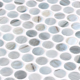 Onix Penny Cassian Iridis Gloss Glass Mosaic Tile 287x284mm Sheet (19x19mm Chip Size)