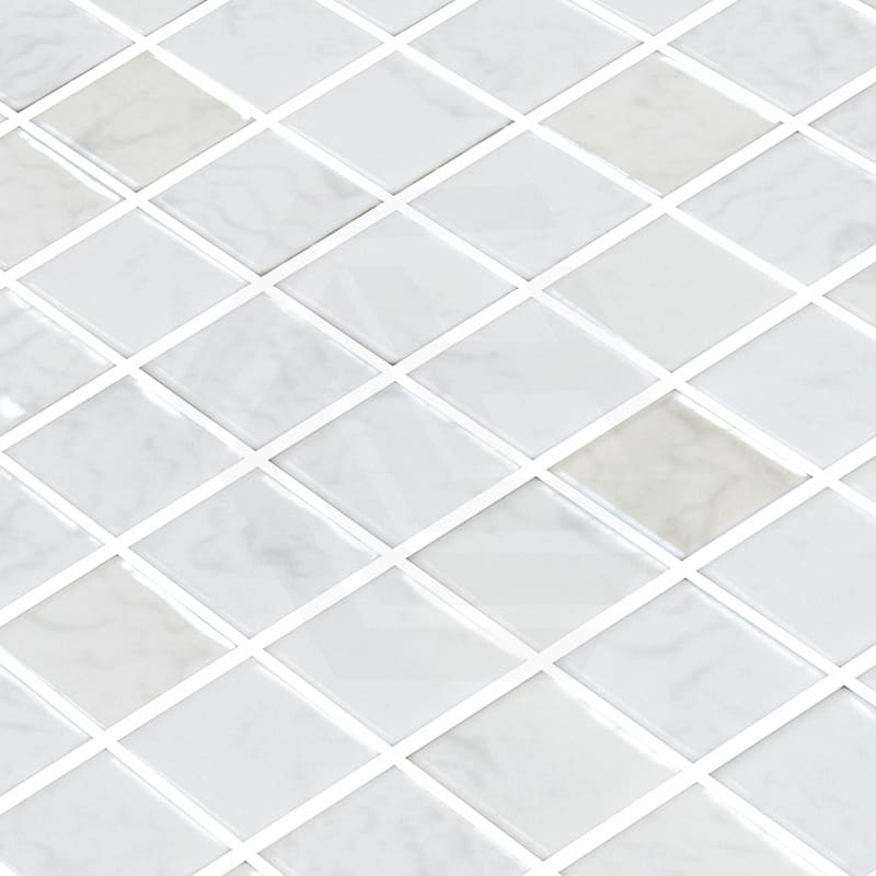Onix Vanguard Arrecife Iridis Pearl Gloss Glass Mosaic Tile 310x467mm Sheet (25x25mm Chip Size)