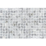 Onix Vanguard Arrecife Iridis Argent Gloss Glass Mosaic Tile 310x467mm Sheet (25x25mm Chip Size)