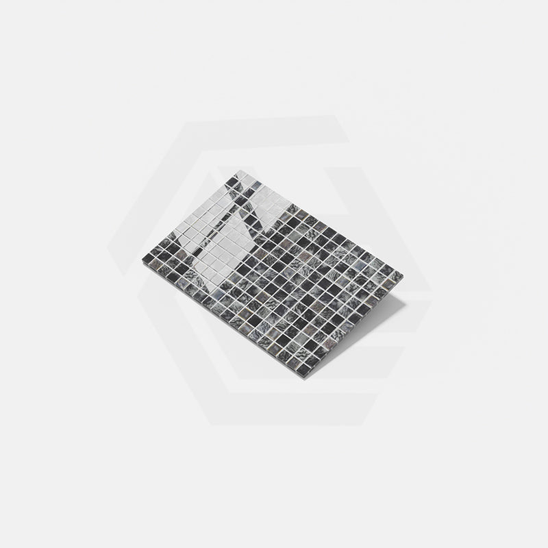 Onix Vanguard Arrecife Iridis Ash Gloss Glass Mosaic Tile 310x467mm Sheet (25x25mm Chip Size)