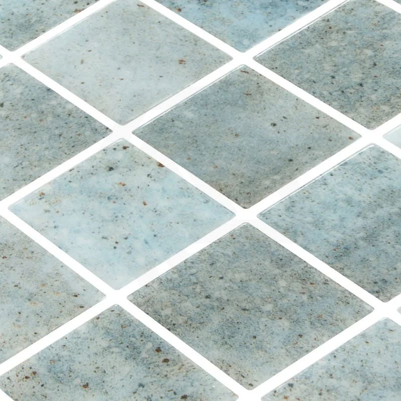 Onix Penta Pure Paleaqua Glass Gloss Mosaic Tile 310x310mm Sheet (50x50mm Chip Piece)