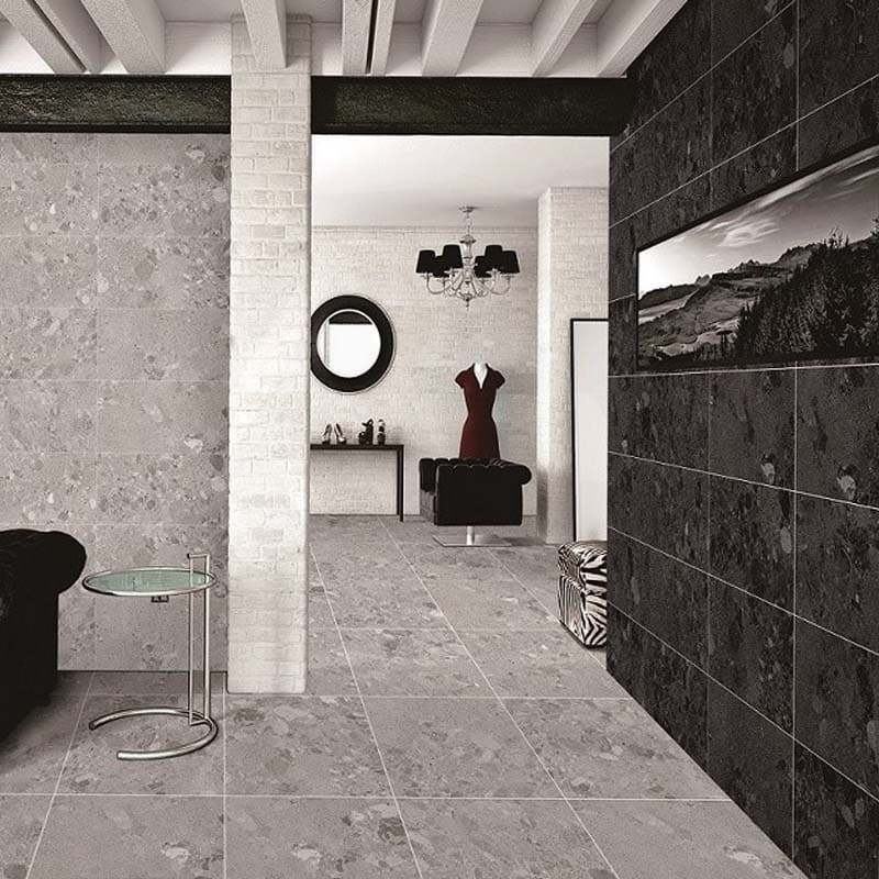 Terrazzo Black Matt 300/600mm Porcelain Tile