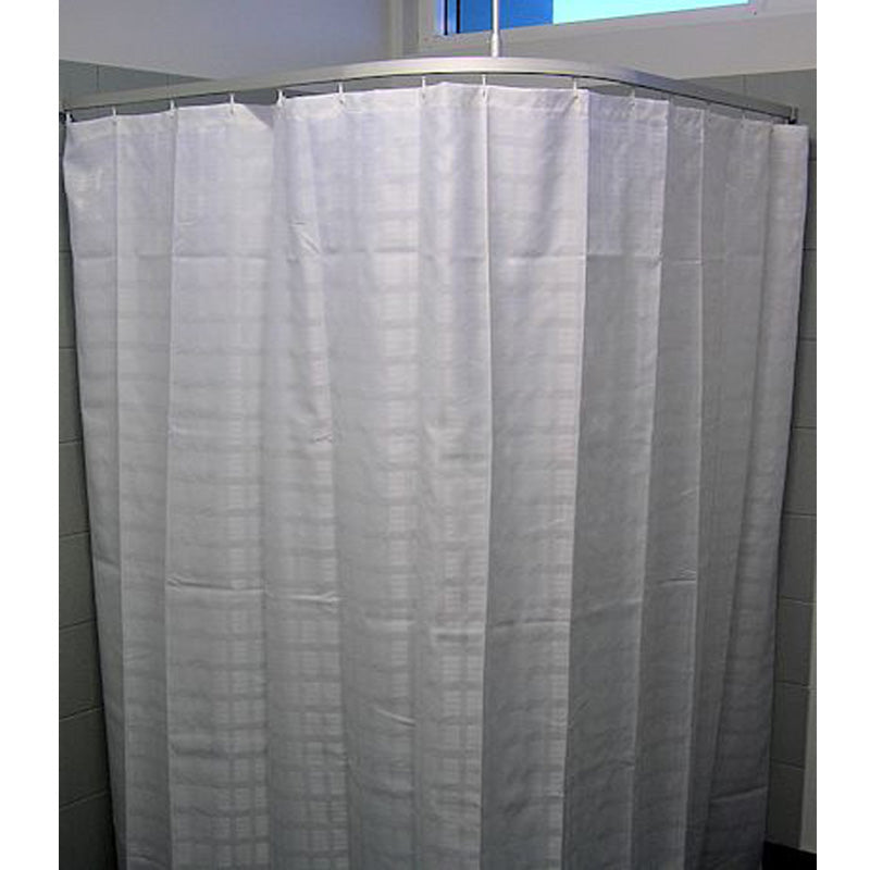 1200/1600Mm L Bend Shower Curtain Track System In Designer Black Special Care Needs
