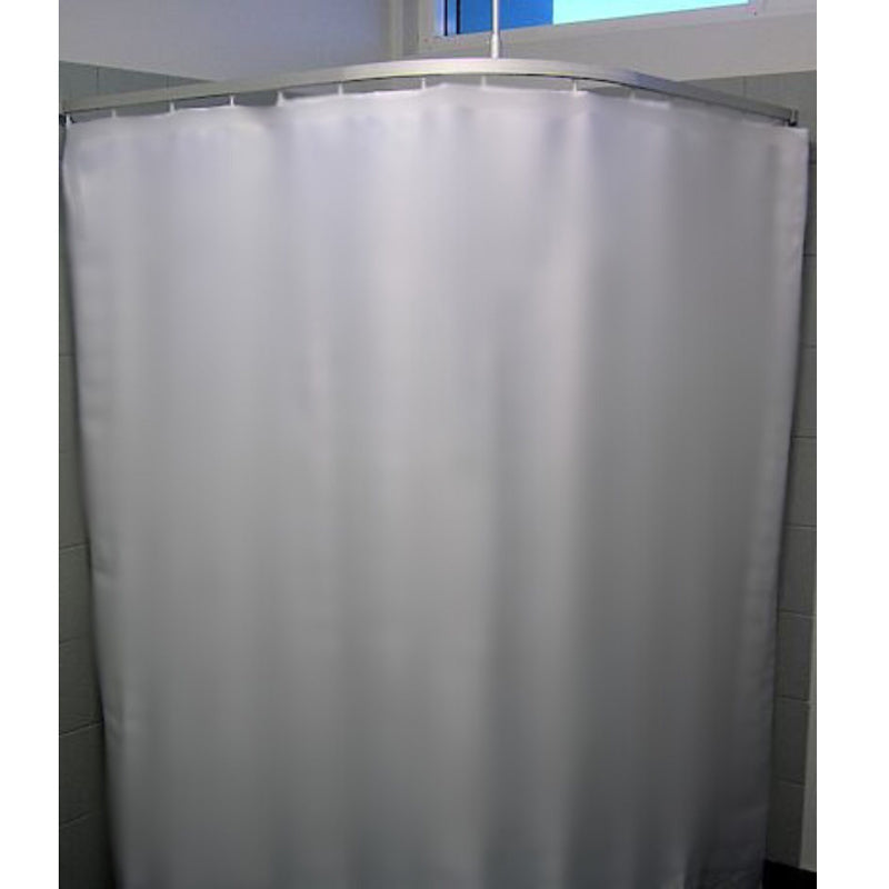 1200/1600Mm L Bend Shower Curtain Track System In Designer Black Special Care Needs