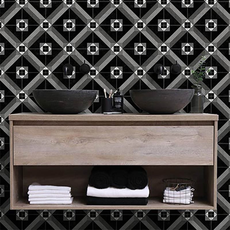 Artisan Mezzo 200x200mm Matt Patterned Tile 13 Colors Available