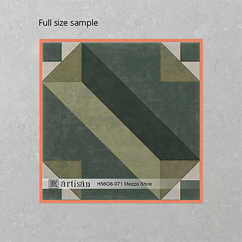 Artisan Mezzo 200x200mm Matt Patterned Tile 13 Colors Available