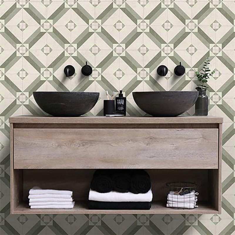 Artisan Mezzo 200x200mm Matt Patterned Tile 13 Colors Available