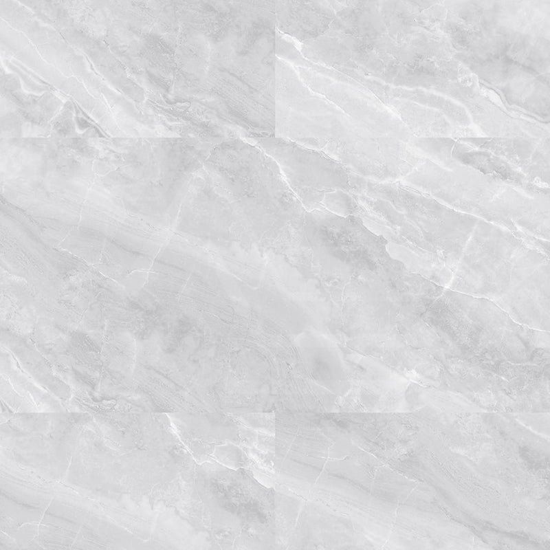 Cloud Light Grey Polished Marble Look 300/600/1200mm Tile