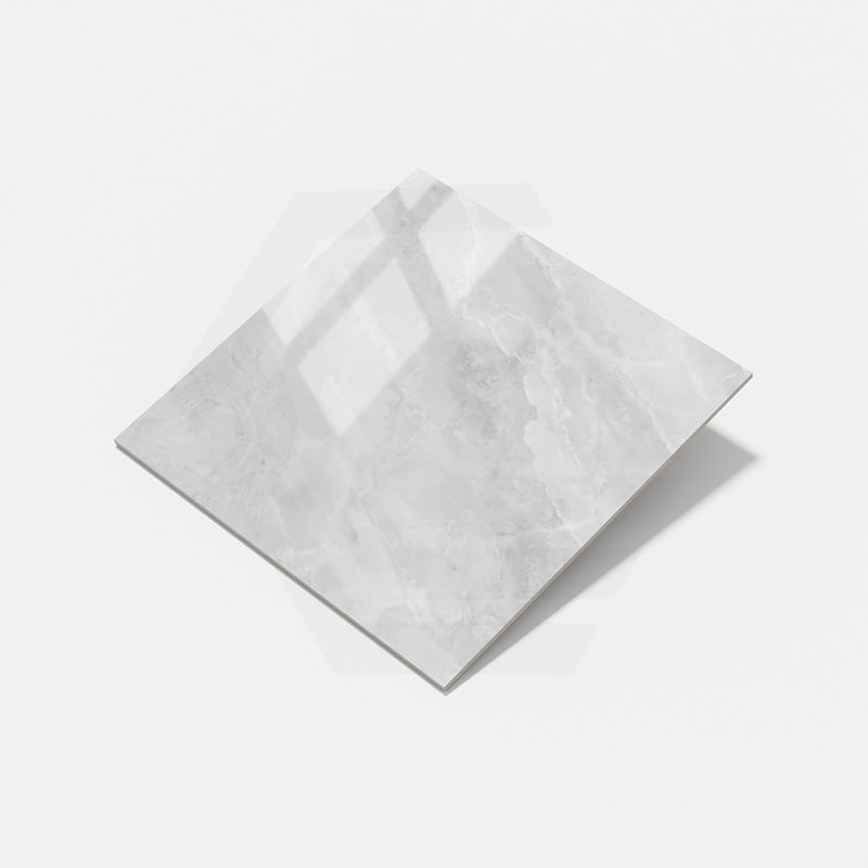 Cloud Light Grey Polished Marble Look 300/600/1200mm Tile