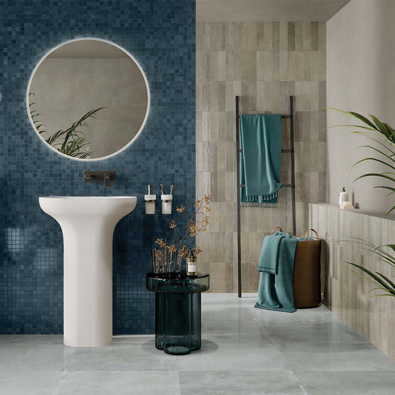 Portofino Brick Greige Gloss Subway Ceramic Tile 65x260mm