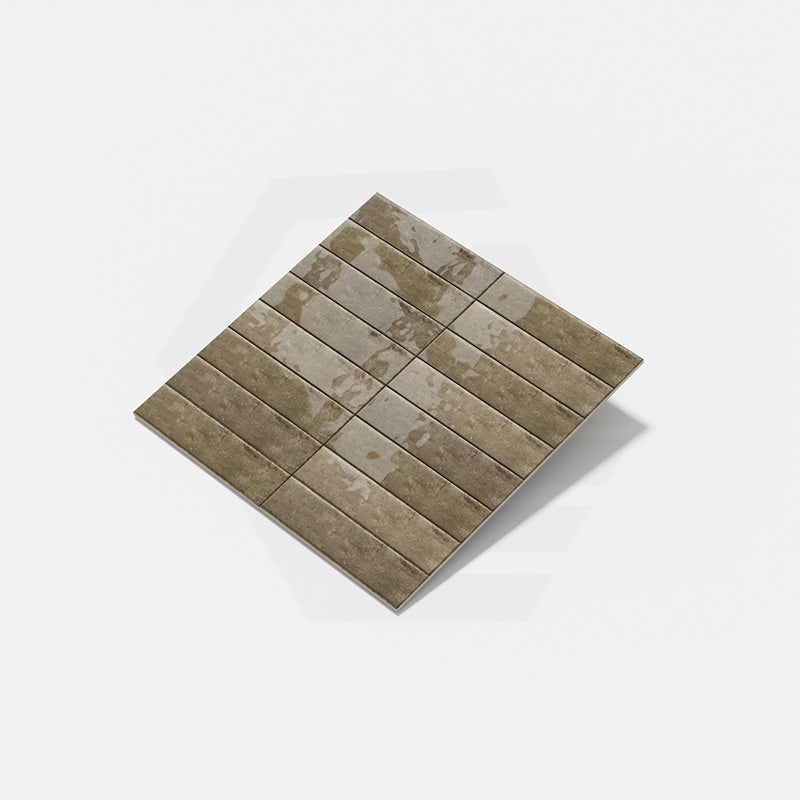 Portofino Brick Musk Gloss Subway Ceramic Tile 65x260mm