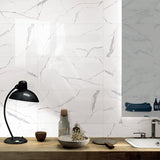Royce Calacatta White Marble Look Polished 600/1200mm Tile