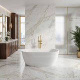 Seima Arko 120 Oval Freestanding Bathtub Acrylic with Smartfill System 1500/1700mm - Matt/Gloss White