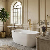 Seima Arko 120 Oval Freestanding Bathtub Acrylic with Smartfill System 1500/1700mm - Matt/Gloss White