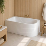 Seima Plati 110 Left / Right Corner Bathtub Acrylic with Smartfill System 1500mm - Gloss White