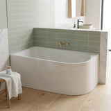 Seima Plati 110 Left / Right Corner Bathtub Acrylic with Smartfill System 1500mm - Gloss White