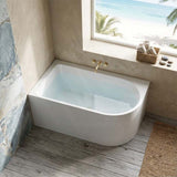 Seima Plati 110 Left / Right Corner Bathtub Acrylic with Smartfill System 1500mm - Gloss White