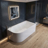 Seima Plati 110 Left / Right Corner Bathtub Acrylic with Smartfill System 1500mm - Gloss White