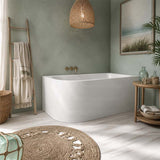 Seima Plati 110 Left / Right Corner Bathtub Acrylic with Smartfill System 1500mm - Gloss White