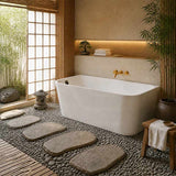 Seima Plati 130 Acrylic Back To Wall Bathtub with Smartfill System 1500/1700mm - Gloss White