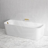 Seima Plati 130 Acrylic Back To Wall Bathtub with Smartfill System 1500/1700mm - Gloss White