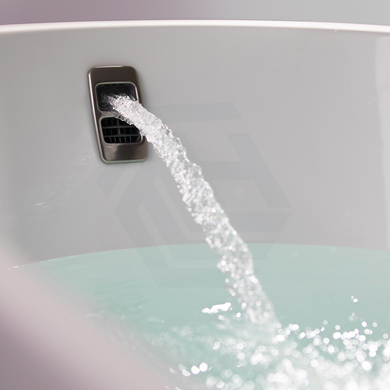 1500/1700Mm Arko 120 Oval Freestanding Bathtub Matt White Acrylic With Overflow Smartfill System