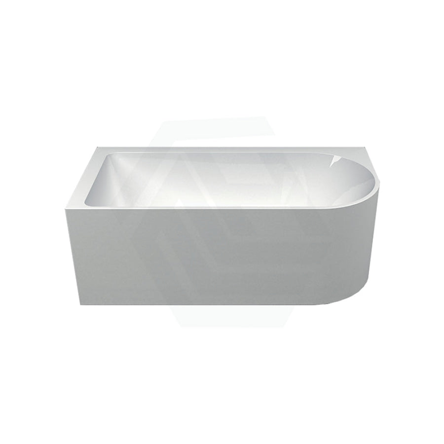 Seima 1500Mm Plati 110 Left Corner Bathtub White Acrylic With Overflow And Smartfill System Bathtubs