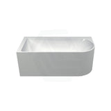 Seima 1500Mm Plati 110 Left Corner Bathtub White Acrylic With Overflow And Smartfill System Bathtubs