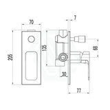 Seto Solid Brass Matt Black & Rose Gold Handle Bath/shower Wall Mixer With Diverter Bathroom