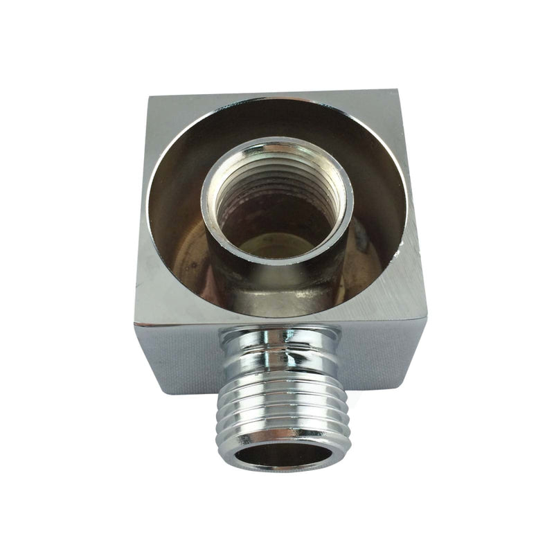 Shower Head Wall Elbow Square Brass Chrome Water Inlet Connector