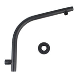 Round Goose Neck Wall Mounted Shower Arm Matt Black