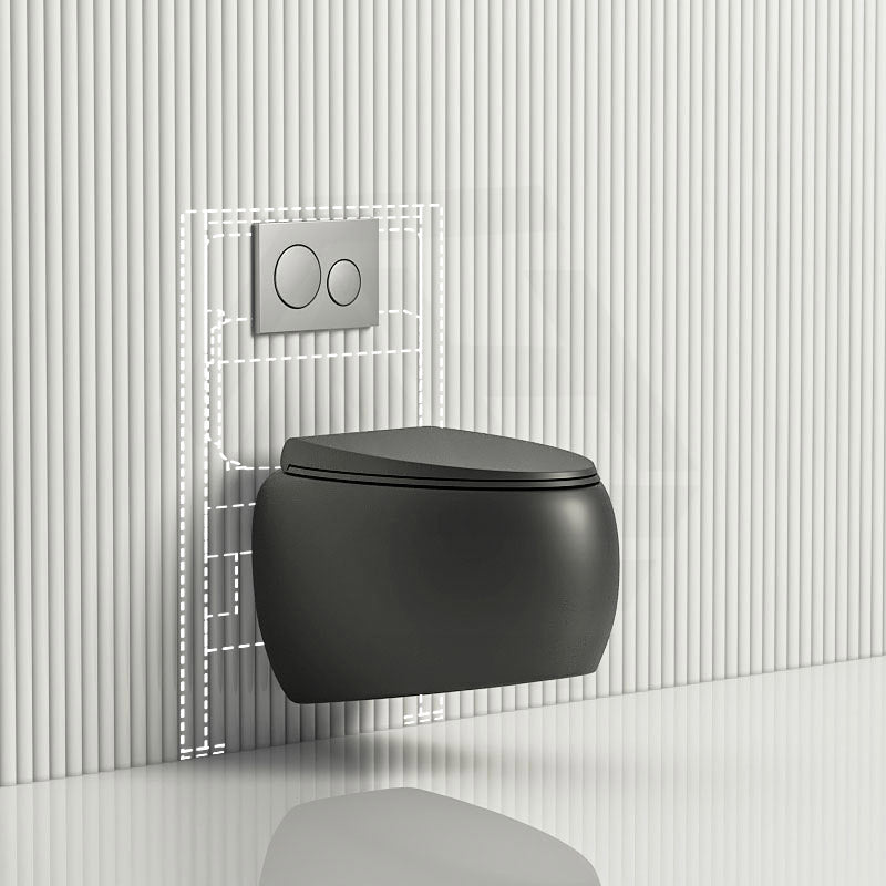 RAK Cloud Rimless Flush Wall Hung Toilet Pan with Geberit Framed Inwall Concealed Cistern Sigma8-F Push Button Available