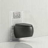 RAK Cloud Rimless Flush Wall Hung Toilet Pan with Geberit Framed Inwall Concealed Cistern Sigma8-F Push Button Available