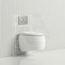 RAK Cloud Rimless Flush Wall Hung Toilet Pan with Geberit Framed Inwall Concealed Cistern Sigma8-F Push Button Available
