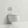 RAK Cloud Rimless Flush Wall Hung Toilet Pan with Geberit Framed Inwall Concealed Cistern Sigma8-F Push Button Available