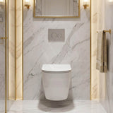 ZARA Rimless Wall Hung Toilet Suite 515x360x350mm - Gloss White