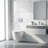 ZARA Rimless Wall Hung Toilet Suite 515x360x350mm - Gloss White
